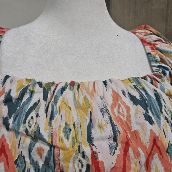 VERONICA M Polly Poplin Puff Sleeve Blouse In Multi Printed. Size XL NWOT - Picture 8 of 13
